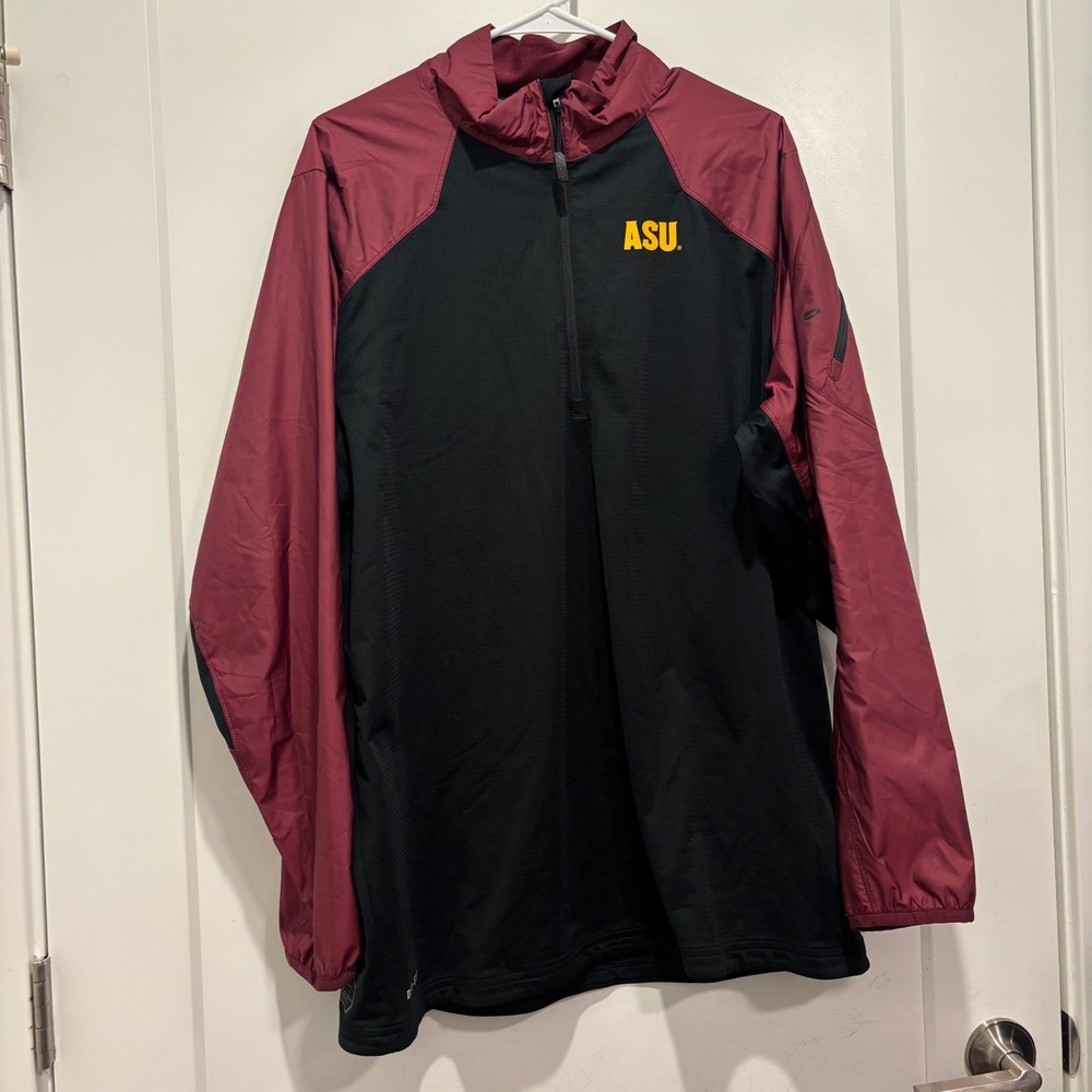 Nike ASU Arizona State Sun Devils Dri-FIT Quarter Zip Pullover Mens Large Black